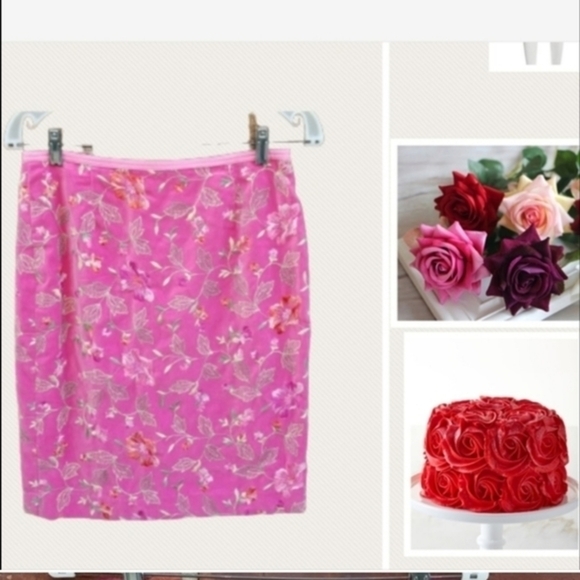 Cynthia Steefe Pink Velvet skirt 4 - Picture 10 of 12